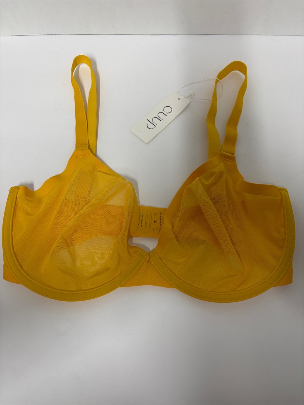 Yellow Sheer Underwire Bra - Unbranded CUUP